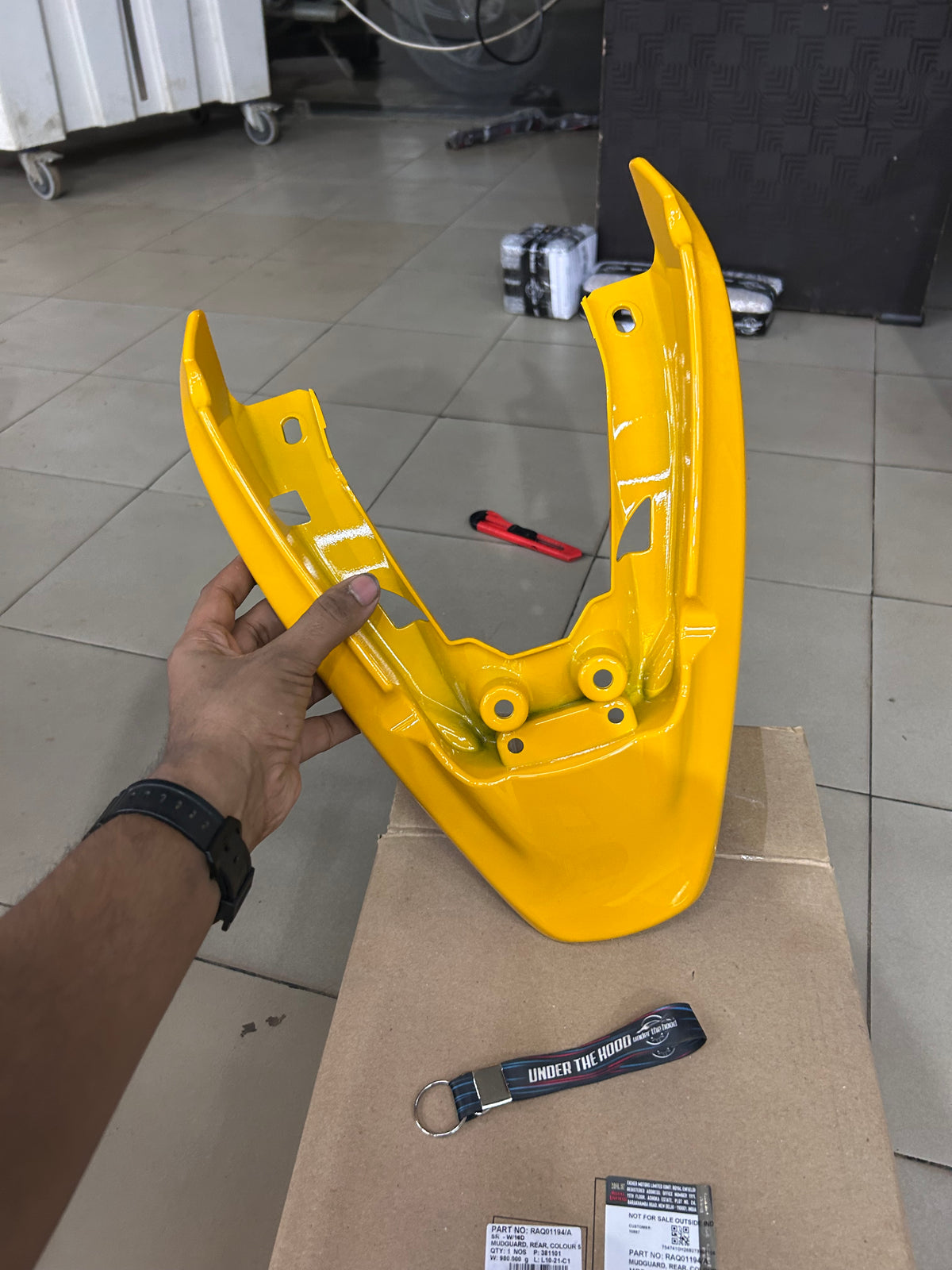 Royal Enfield Guerrilla 450 Yellow Ribbon Rear Mudguard RAQ01194/A
