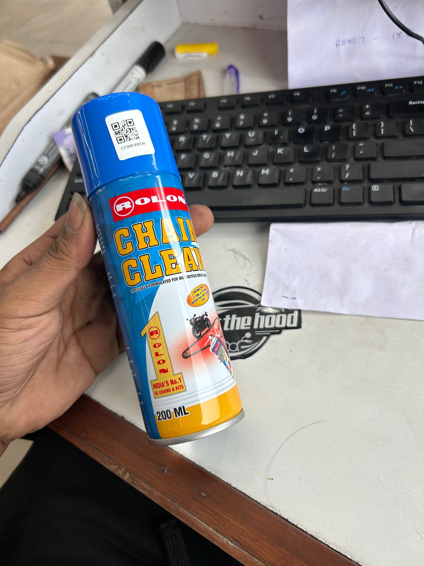 Rolon Chain Cleaner (200ml & 500ml) – Powerful Degreaser for Motorcycle and Scooter Chains | Quick Dry, Non-Corrosive Formula | Made in India by LGB Rolon