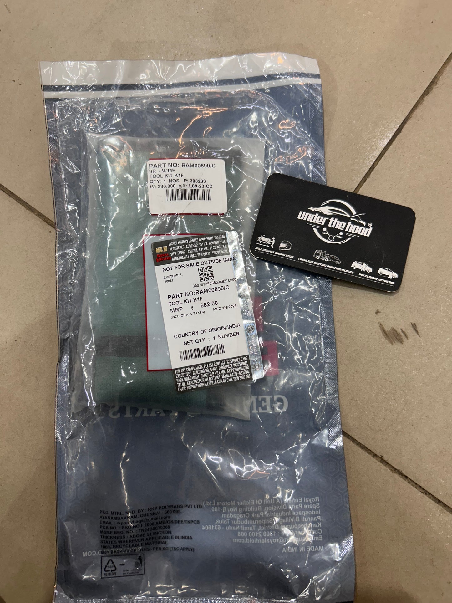 Tool Kit K1F for Royal Enfield – Genuine OEM RAM00890/C For GUERRILLA 450