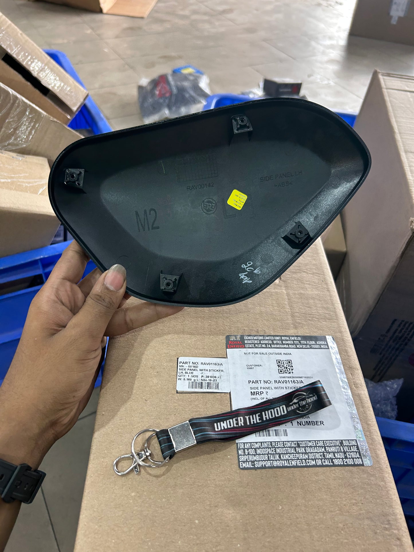 Royal Enfield Side Panel with Sticker RH Black RAV01162/A for Hunter 350