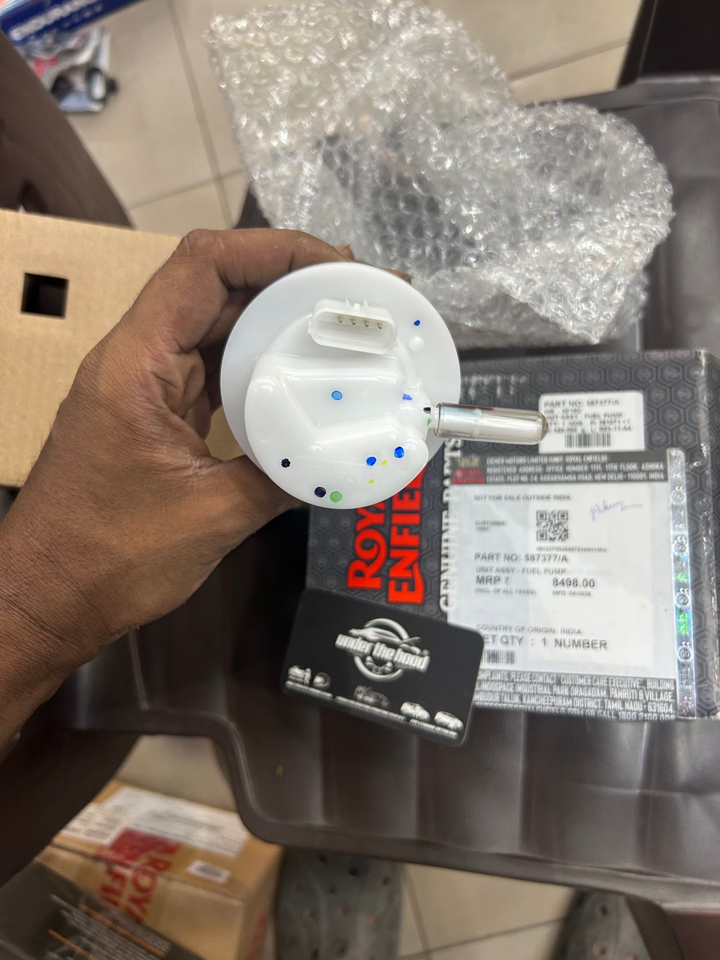 Royal Enfield 587377/A – Fuel Pump Assembly (EFI) for Himalayan, Scram 411, Classic 500, Thunderbird 500, Bullet 500, GT 535 (BS4 Models)