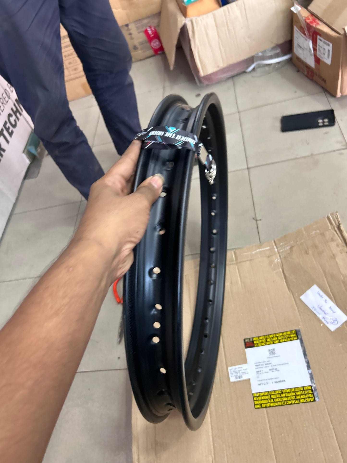 Royal Enfield Front Rim 1.85×21 (Black / Granite) — Himalayan 411 (LS410) BS3–BS6 — 866208 | Genuine OE