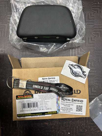 Royal Enfield Passenger Backrest Pad (Black) for All New Bullet 350 | KXA00154