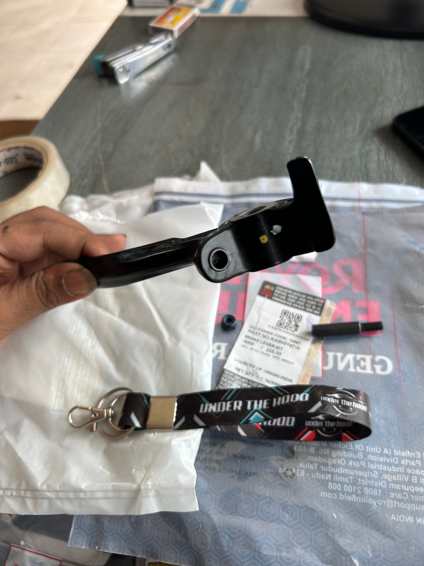 Royal Enfield KAB00147/A Front Brake Lever Kit Black – Hunter 350