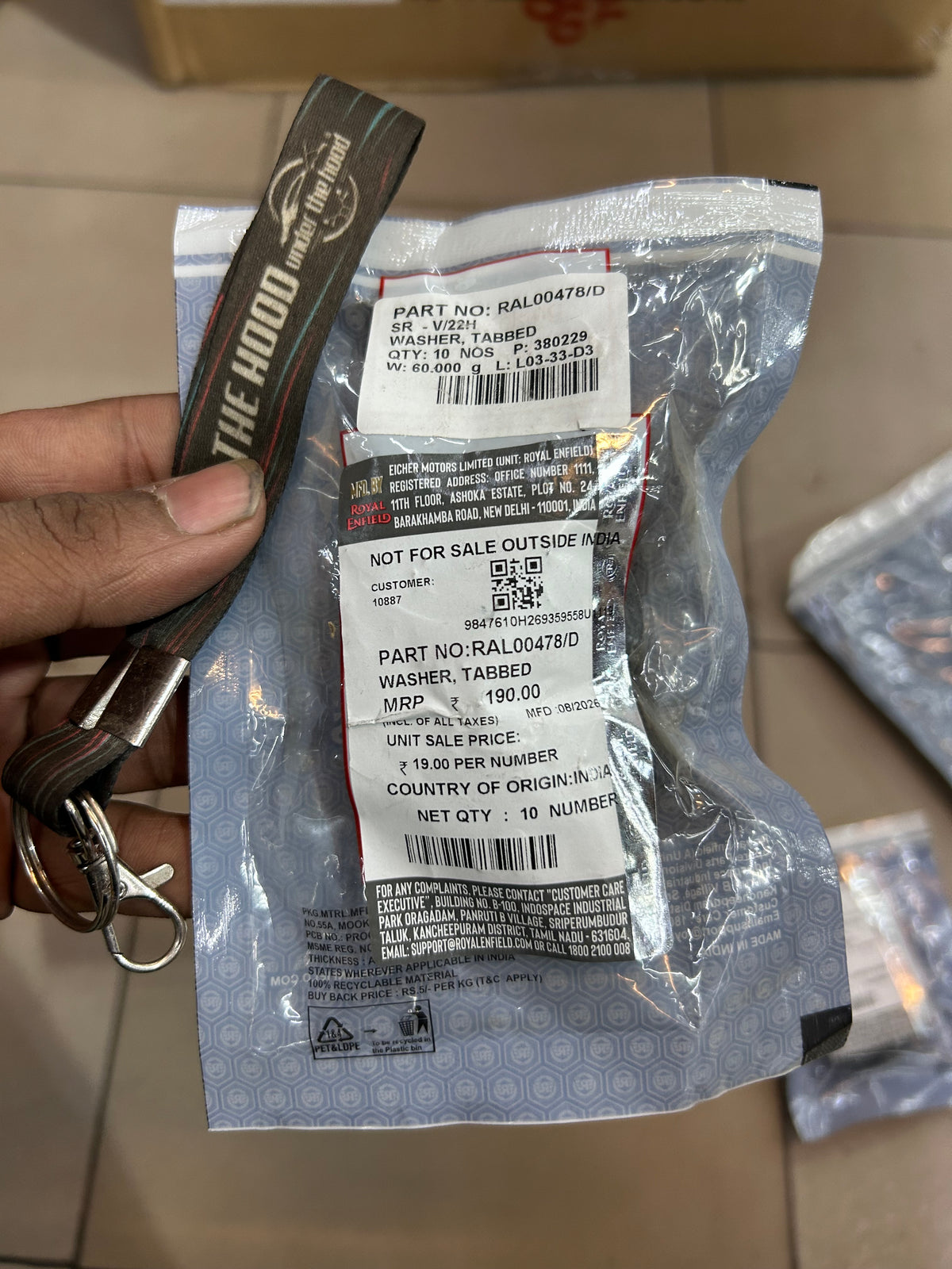 Royal Enfield Steering Head Tabbed Lock Washer – Himalayan 450 & Guerrilla 450 – RAL00478/D