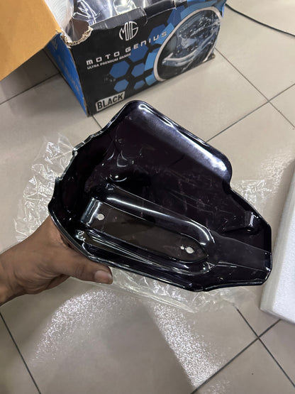 Moto Genius Universal Motorcycle Hand Guard / Knuckle Guard with Aluminium Support – Black
