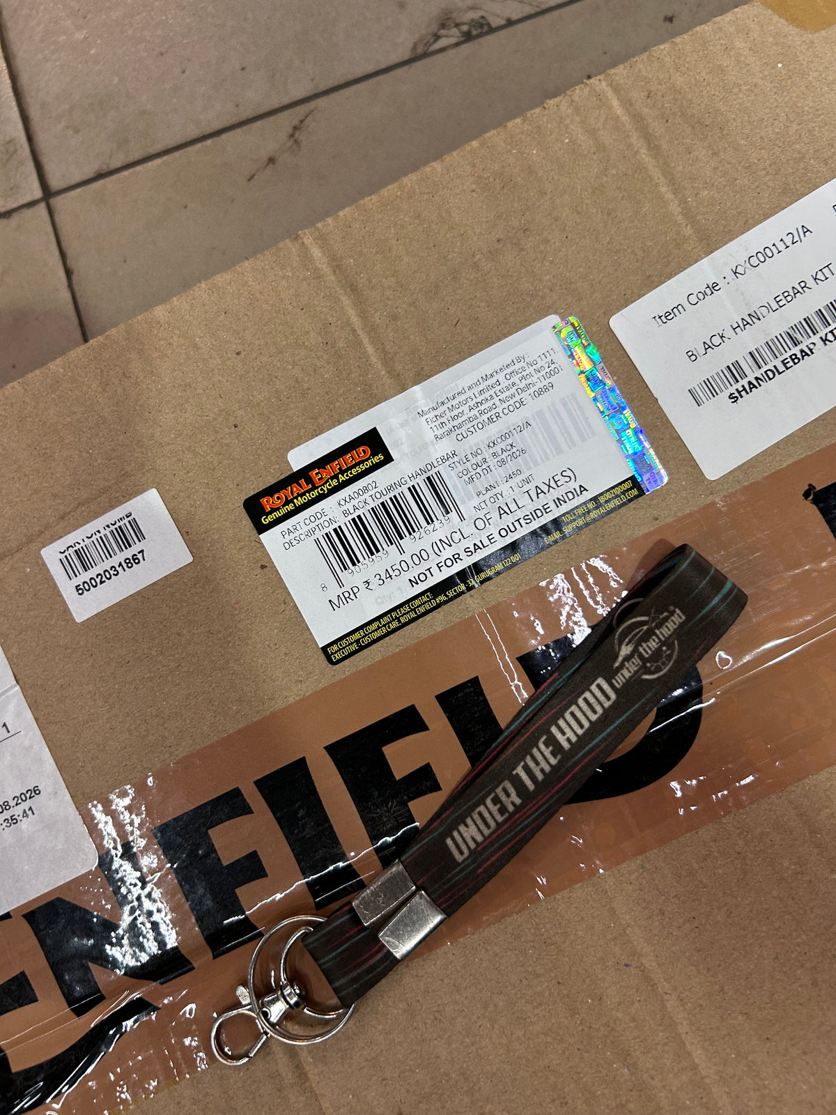 Royal Enfield KXA00802 Black Touring Handlebar Kit for Meteor 350