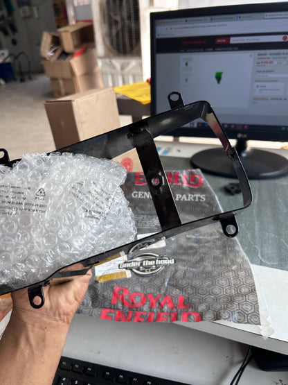 Royal Enfield 866109 – Genuine Rear Number Plate Holder (Black Std) for Bullet 350 KS – OEM Replacement Bracket