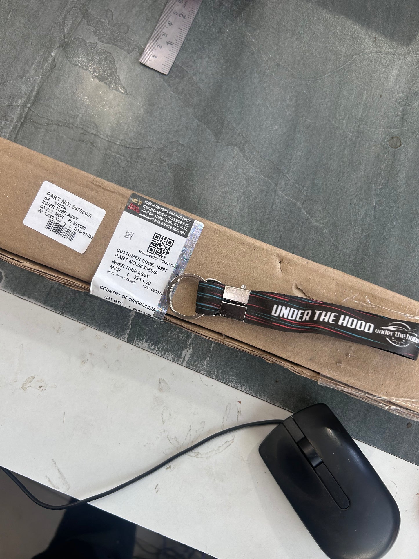 Royal Enfield 585089/A — Front Fork Inner Tube / Stanchion (Continental GT 535)