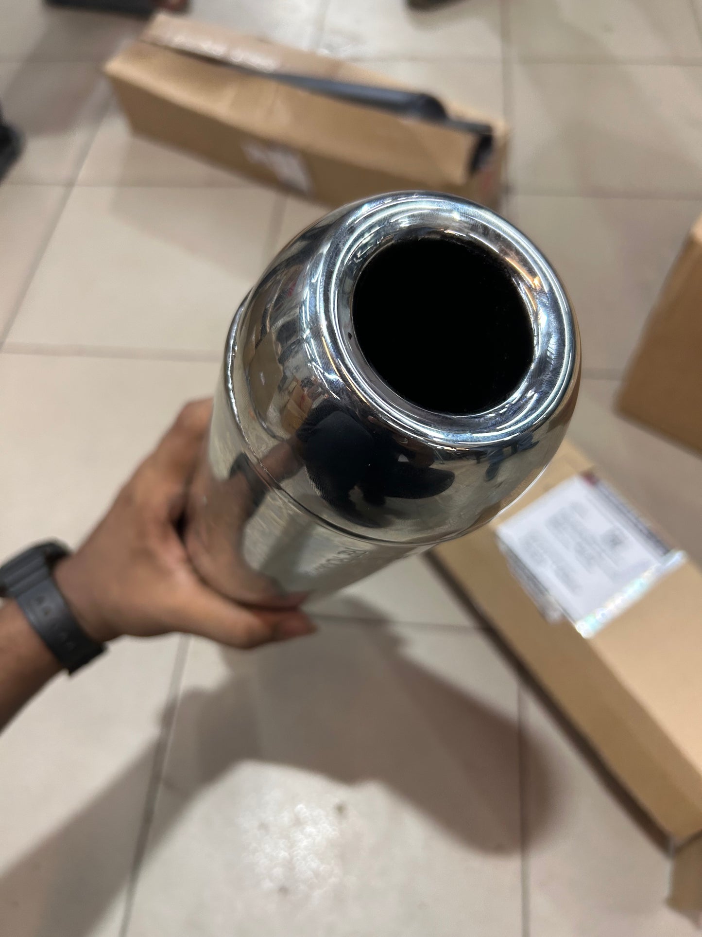 Royal Enfield Meteor 350 Chrome Silencer Assembly RLX00517/B