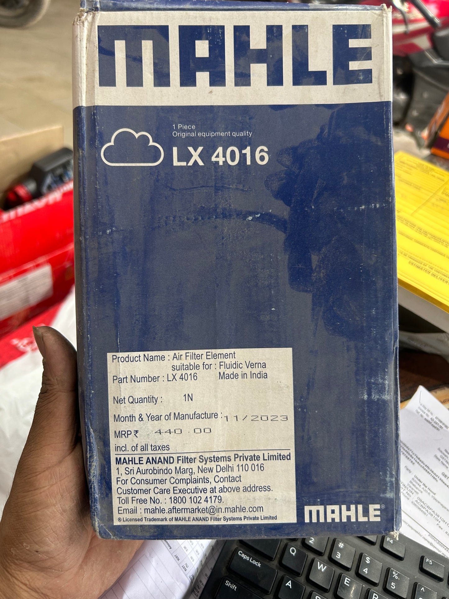 Air Filter for Hyundai Fluidic Verna – Mahle LX 4016 | Genuine Replacement | Engine Performance