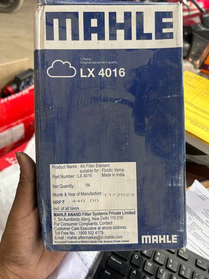 Air Filter for Hyundai Fluidic Verna – Mahle LX 4016 | Genuine Replacement | Engine Performance