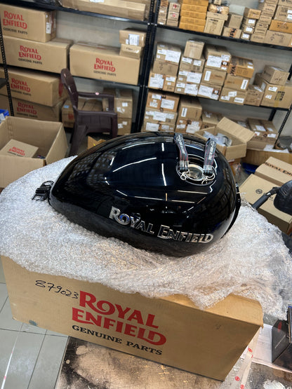 Royal Enfield 879023 - FUEL TANK W/STICKER-FLICKER -TB BVI BS4 (Painted Petrol Tank Assembly)