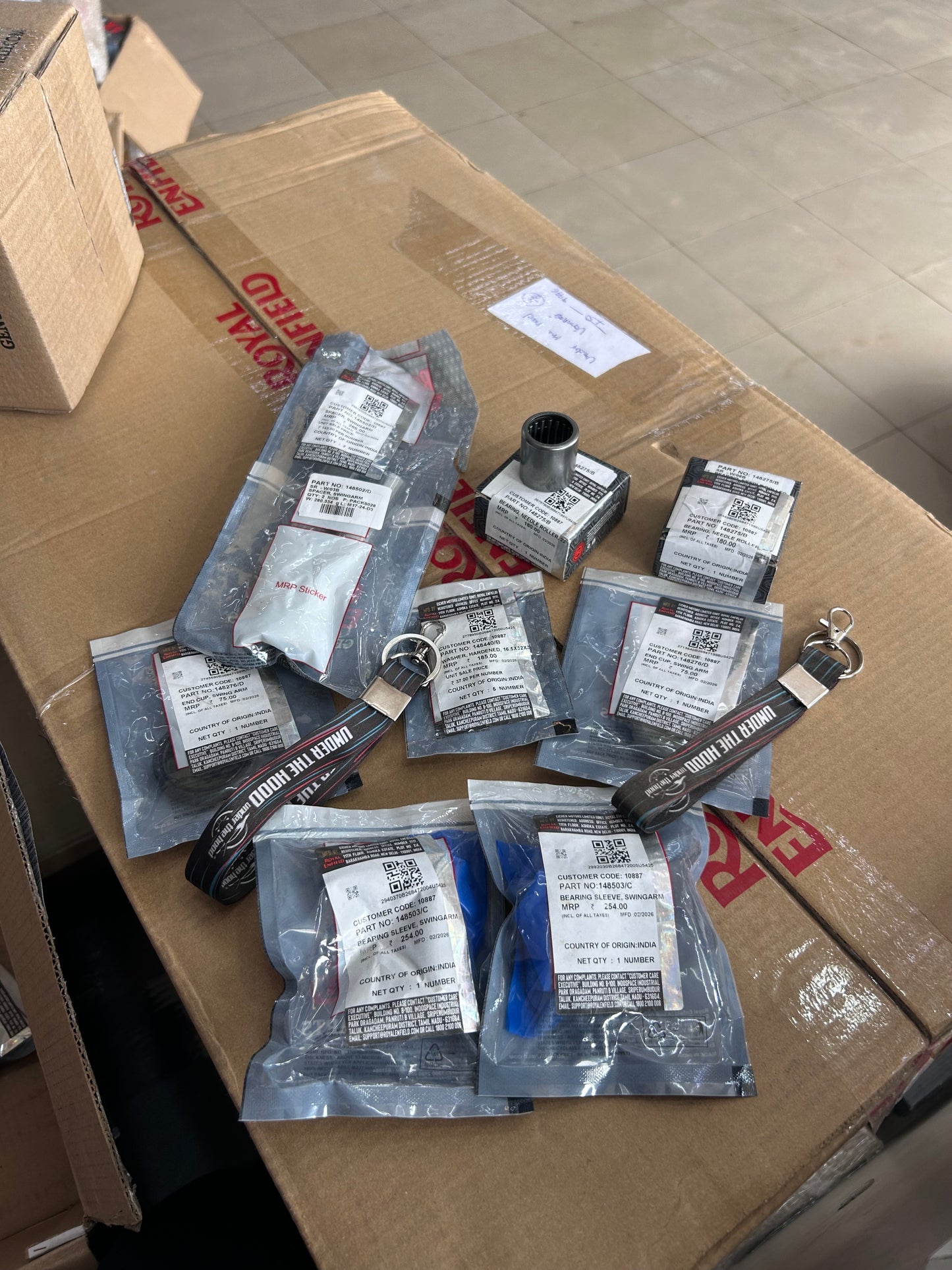 Swingarm Bush Kit (Combo) for Royal Enfield Interceptor 650 / Continental GT 650 – 148275, 148276, 148278, 148440, 148502, 148503 (Full Rebuild Set)