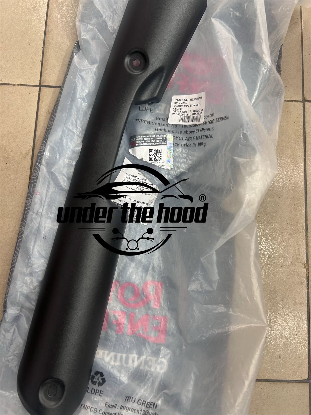 Royal Enfield RLX00974/F Exhaust Pipe Guard – OEM Exhaust Heat Shield for Hunter 350