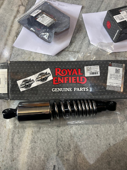 Royal Enfield RAR00108/D – OEM Rear Shock Absorber Chrome (Single) for Classic 350 Reborn & New Bullet 350 J-Series