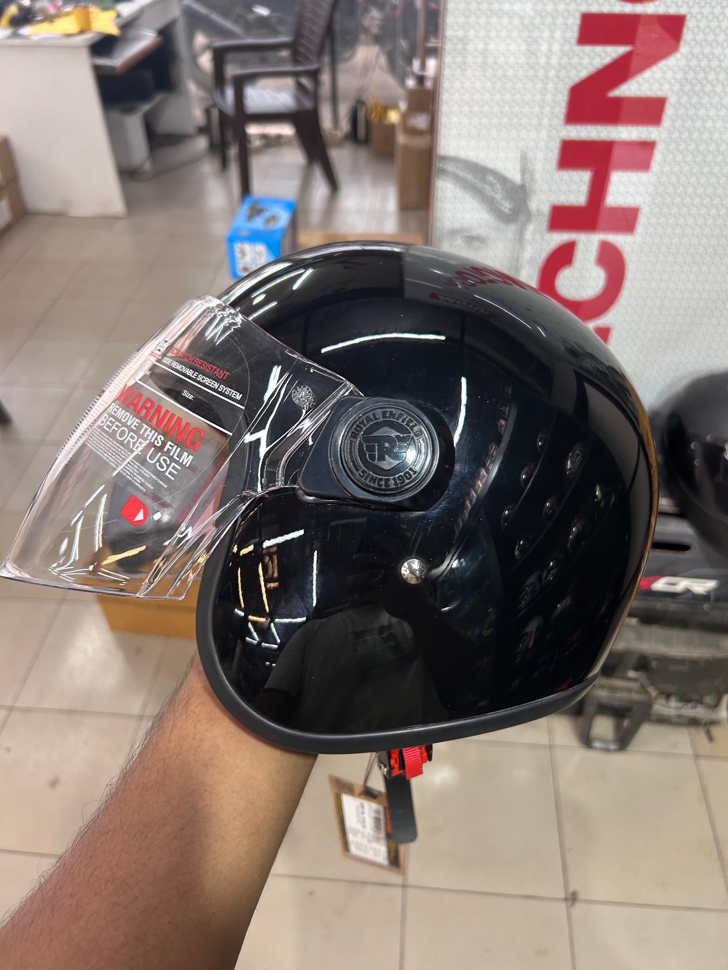 Royal Enfield Jet 1901 Open Face Helmet – Gloss Black – L & XL Sizes (HESS22001 / OP MLG)