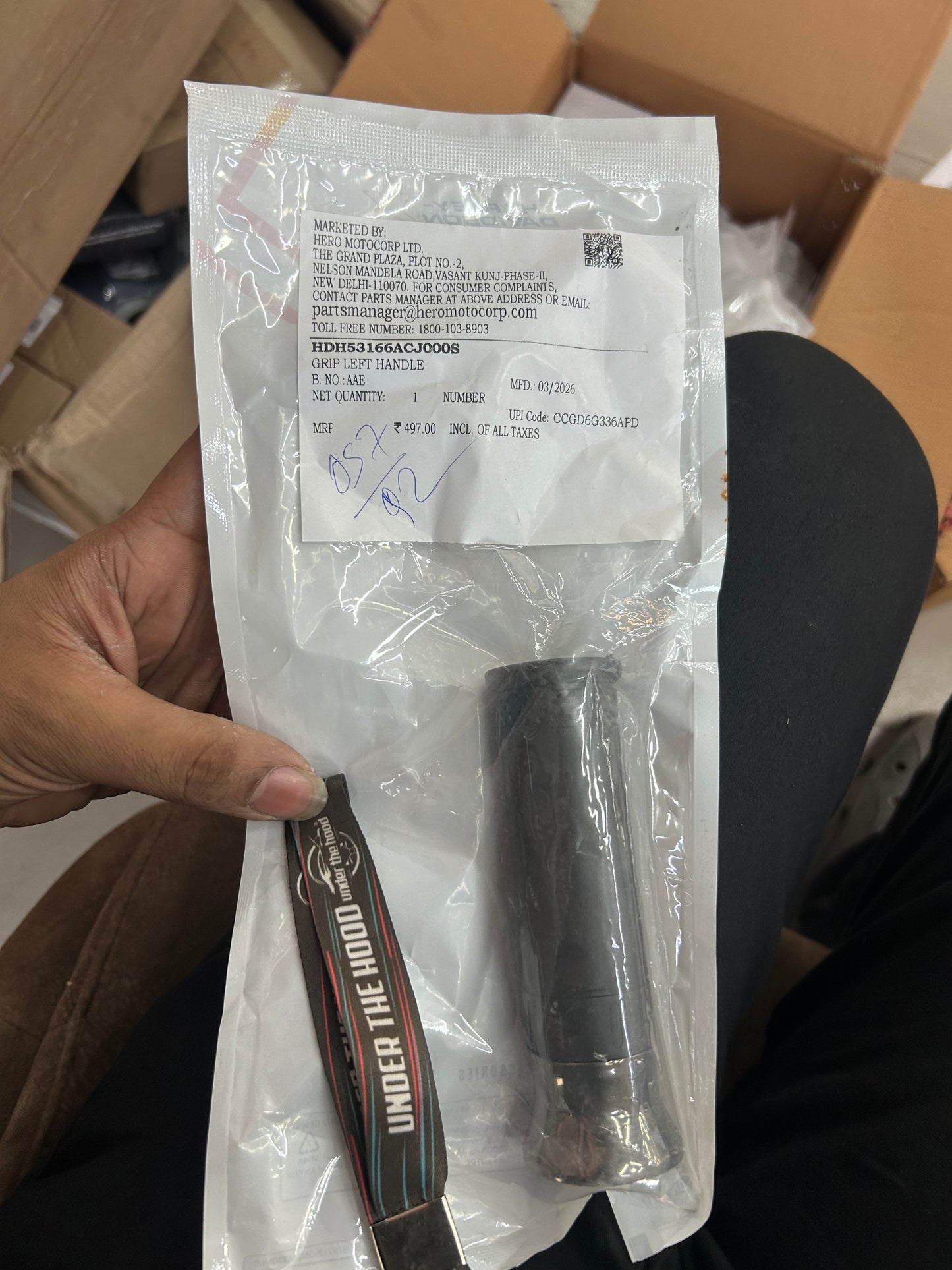 Hero Genuine Grip Left Handle (Clutch Side) – HDH53166ACJ000S | Mavrick 440 | Harley-Davidson X440