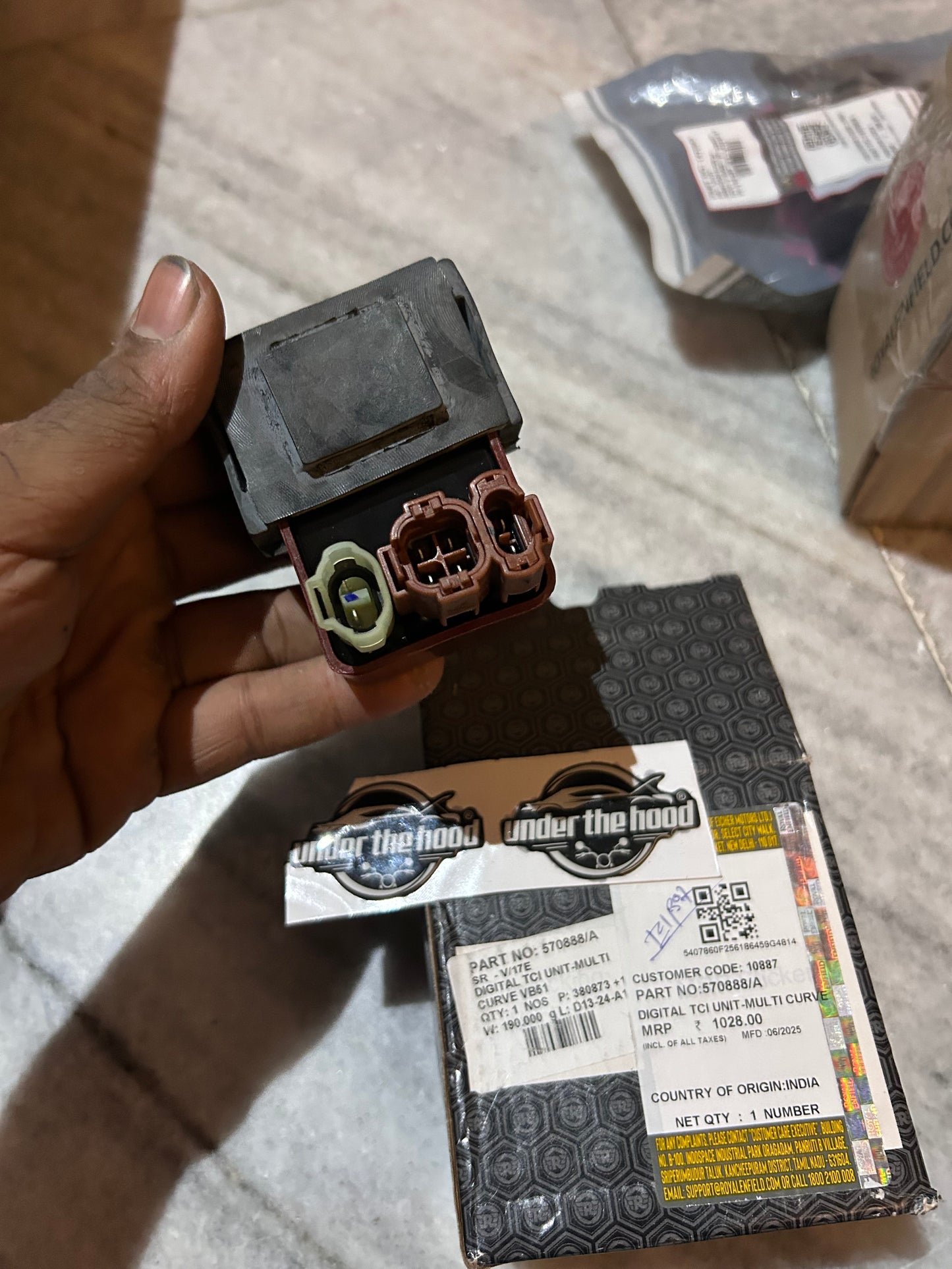 Royal Enfield 570888/A – Digital TCI Unit Multi Curve VB51 for Bullet 500 UCE (BS3) – Genuine Ignition CDI for Carb Conversion & Retrofit