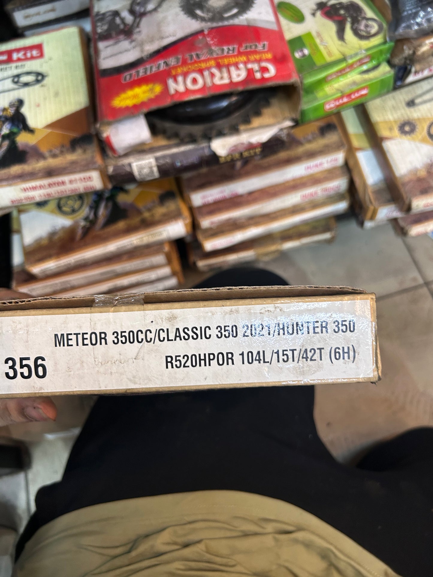 Rolon HPOR 356 High-Performance O-Ring Chain & Sprocket Kit for Royal Enfield Meteor 350, Classic 350 Reborn & Hunter 350 (15T/42T, 520, 104 Link)