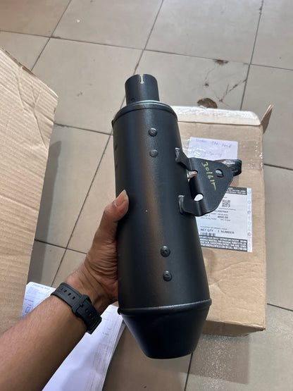 Royal Enfield Hunter 350 Stock Silencer Assembly HR Black – Genuine OEM Exhaust – RLX00794/F