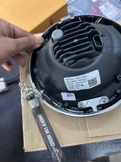 Royal Enfield Bear 650 / Interceptor 650 / Continental GT 650 LED Headlamp Assembly (Chrome) – RAN01028/A (Genuine OEM)