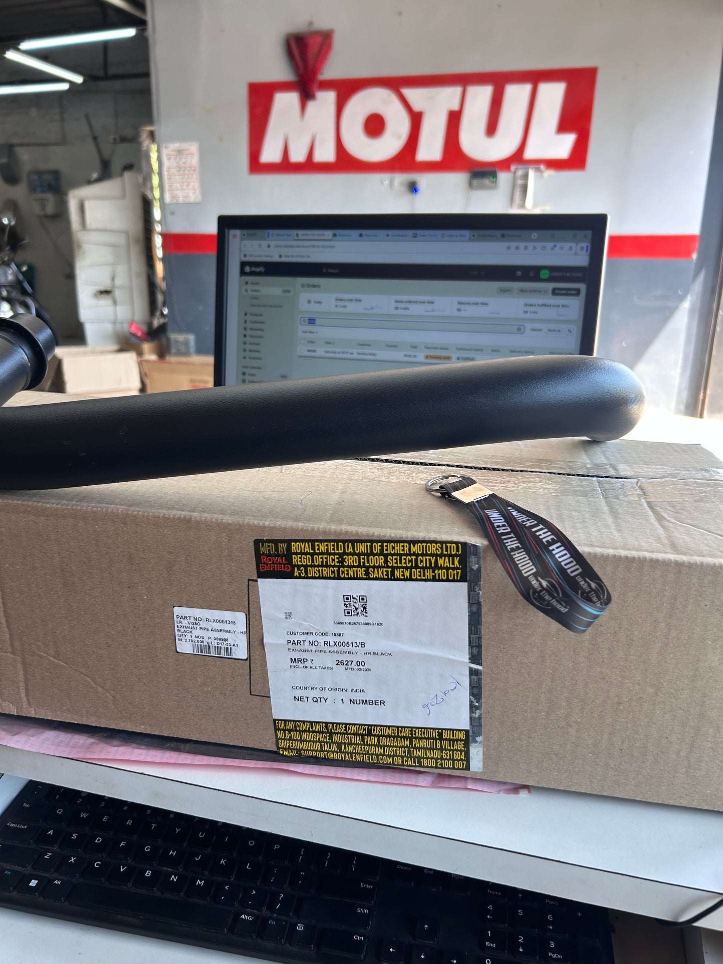 Exhaust Pipe Assembly (Down Pipe/Bend Pipe) – Classic 350 Reborn & Bullet 350 J-Series – RLX00513/B (HR Black)