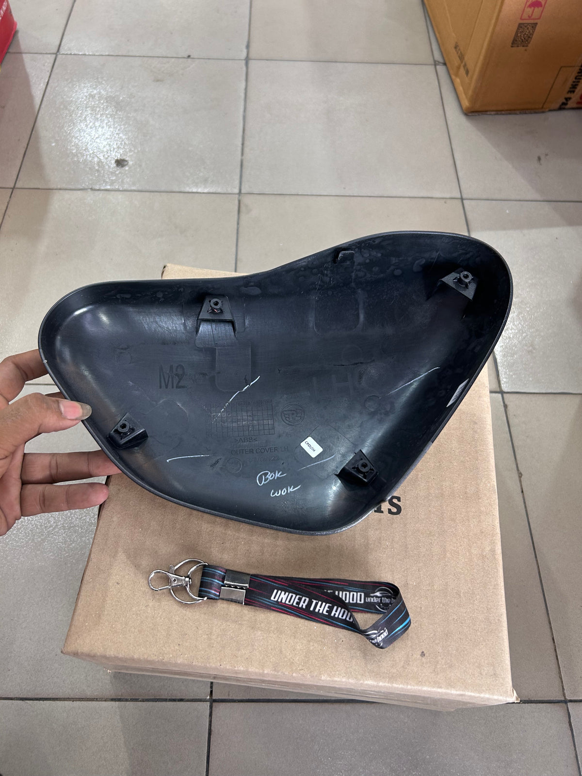 Royal Enfield Meteor 350 Supernova Black LH Outer Cover with Sticker Halcyon Black RAV02810/A