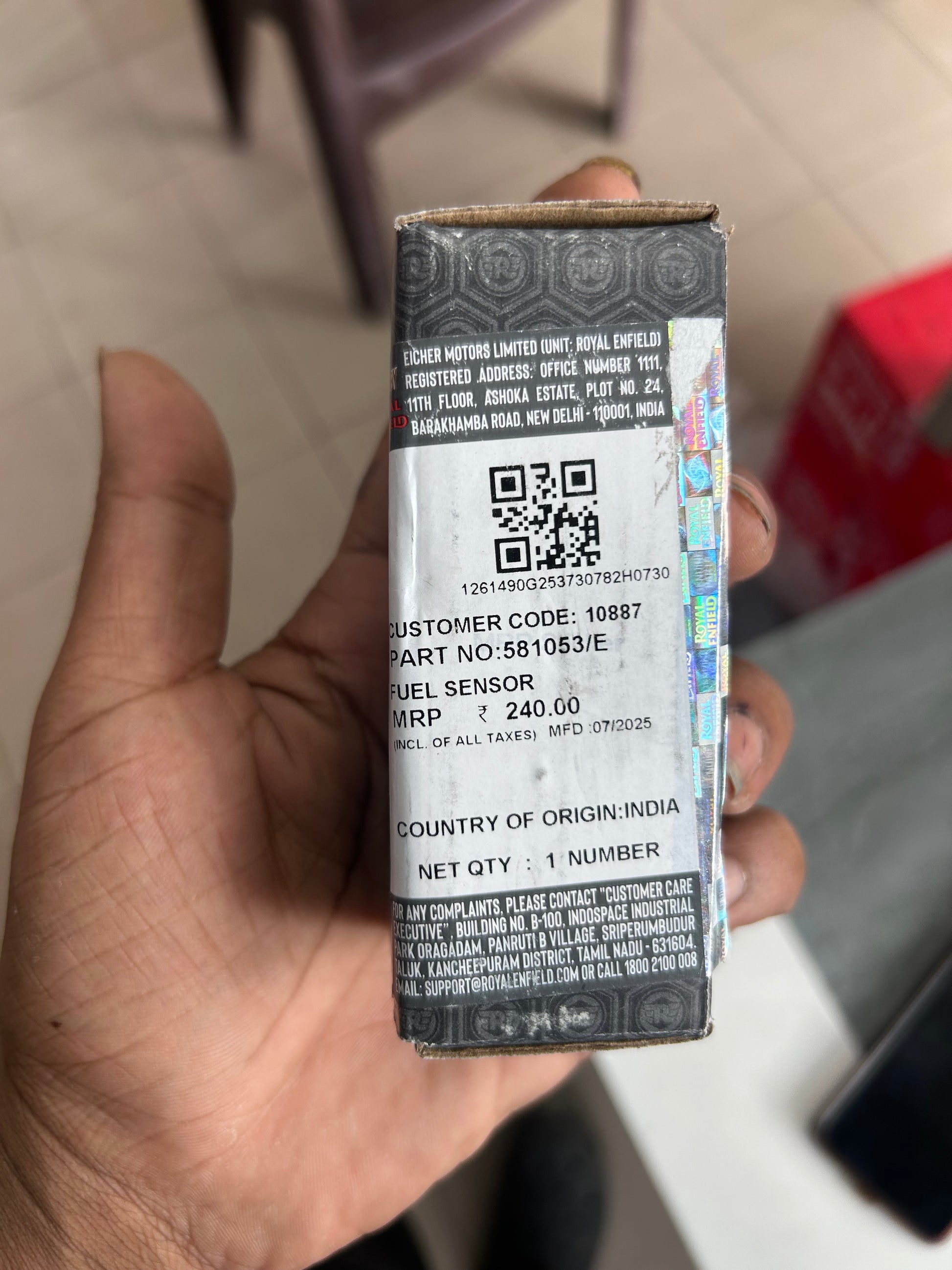 Royal Enfield 581053/E Low Fuel Sensor OEM for Classic 500 Bullet 500 EFI

