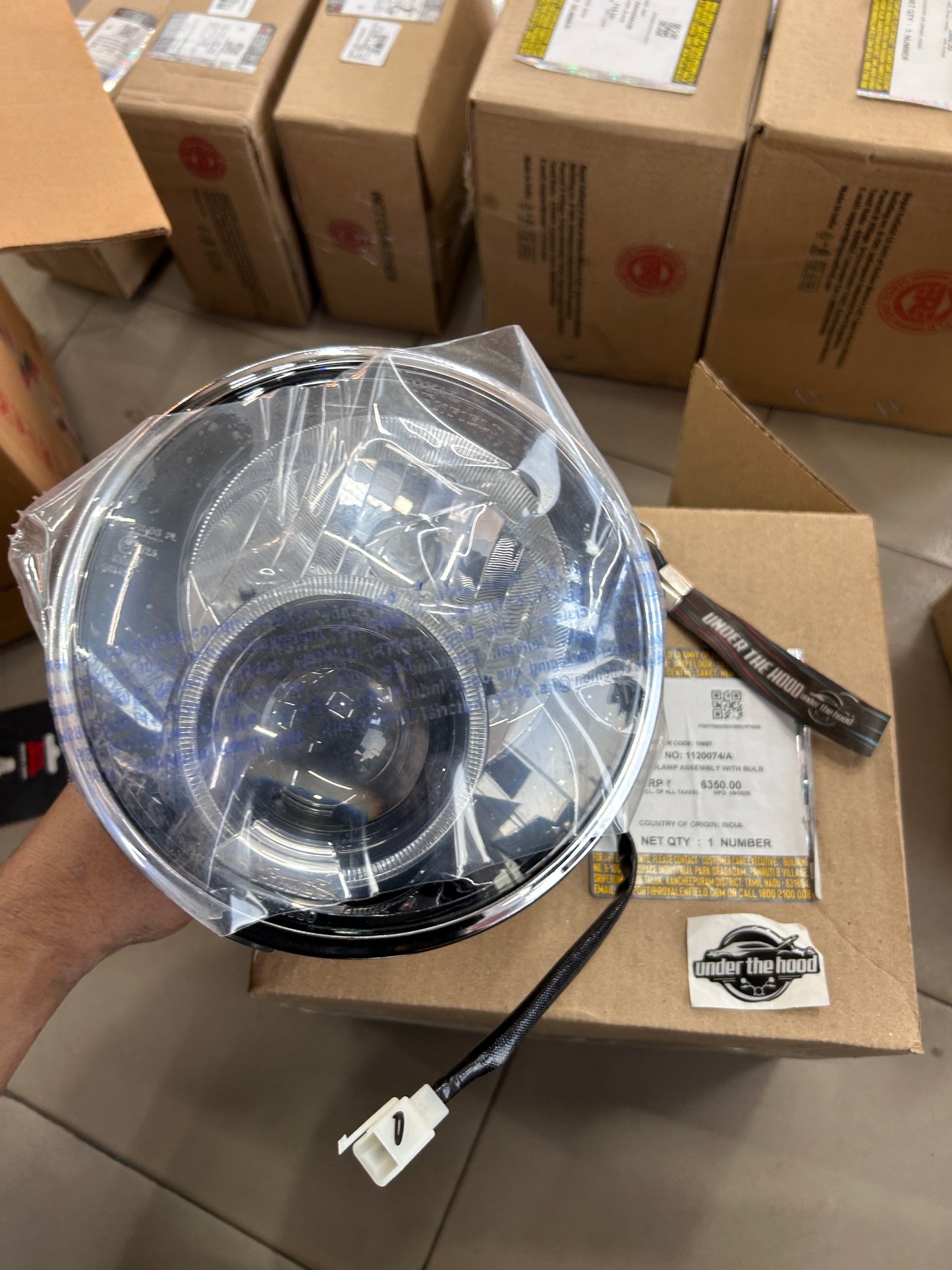 Royal Enfield Headlamp Assembly with Bulb – 1120074/A | OEM Headlamp for Thunderbird-X 350