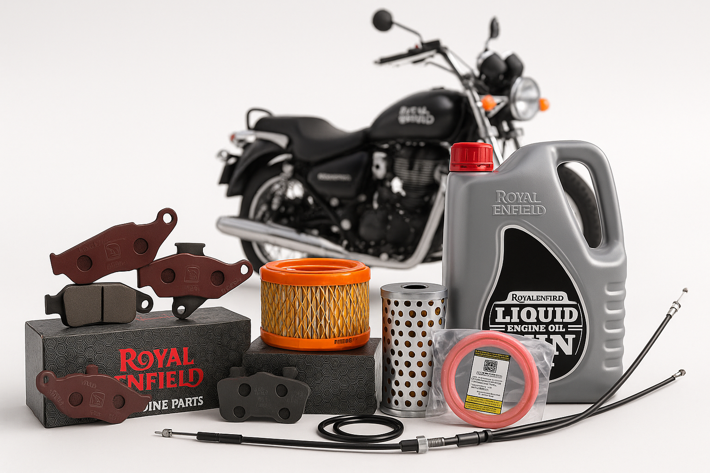 Royal Enfield Thunderbird 350 UCE Service Kit – Basic / Standard / Brake Care / Full Maintenance + Touring & Spark Plug Add‑Ons (OEM)