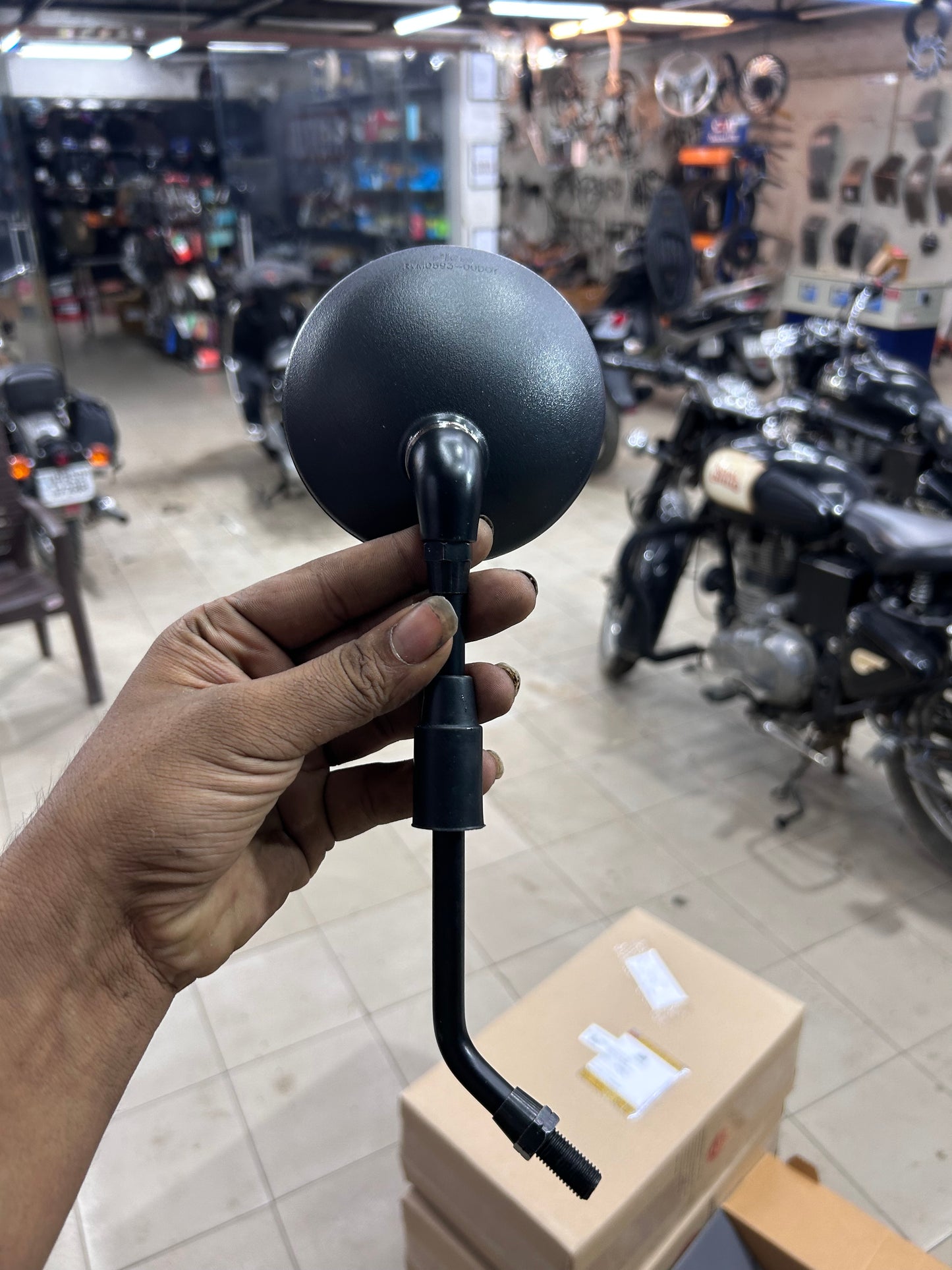 FIEM Chrome Rearview Mirror Set for Royal Enfield – OEM Left & Right Options