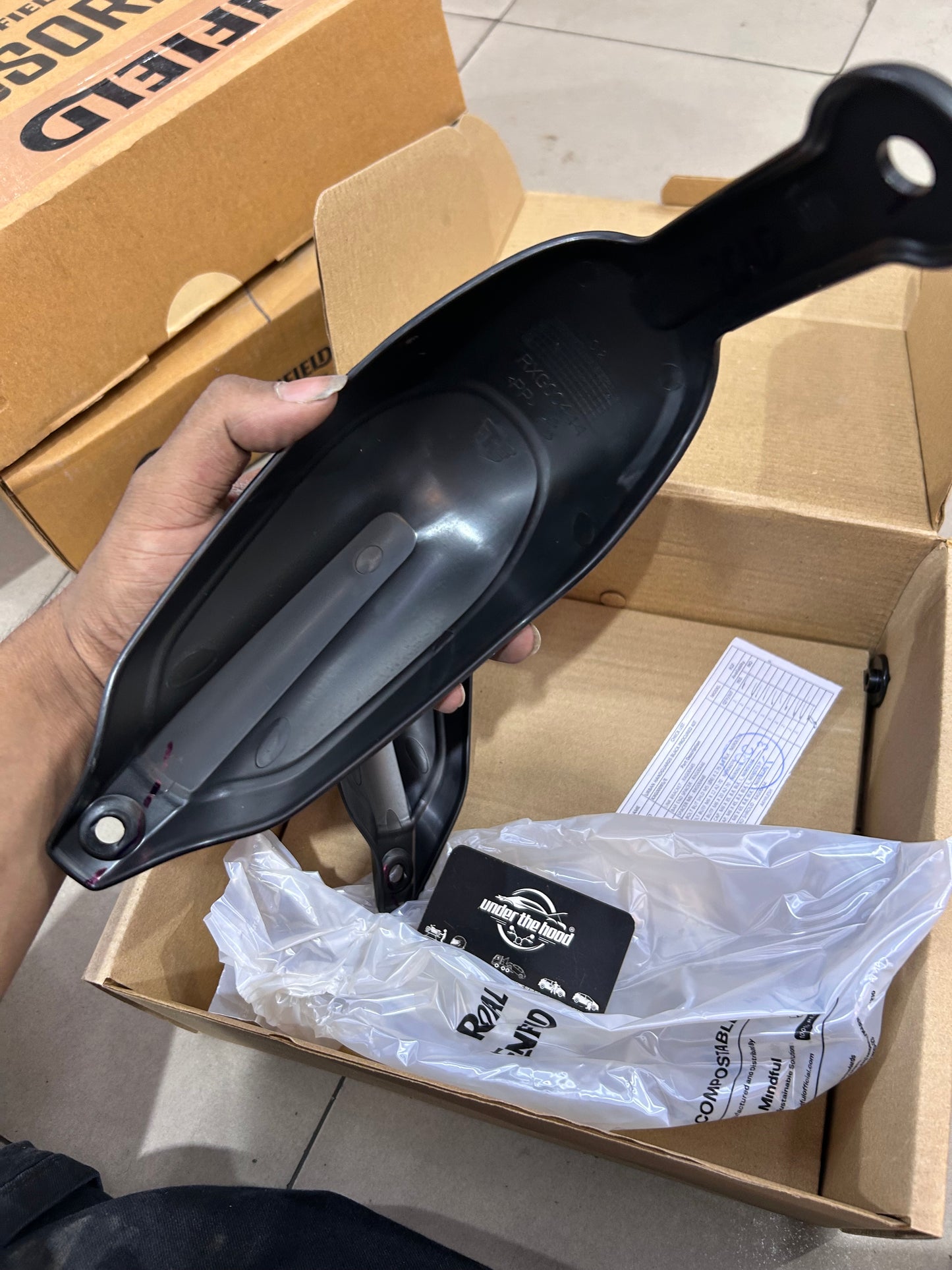 Royal Enfield Black Hand Guards for Guerrilla 450 – Genuine OEM KXA00462