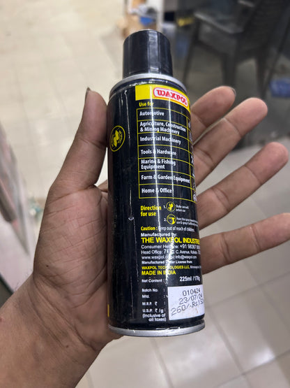 Waxpol WRX Multi-Use Spray – 225ml | Water Displacement, Rust Removal, Lubrication & Protection