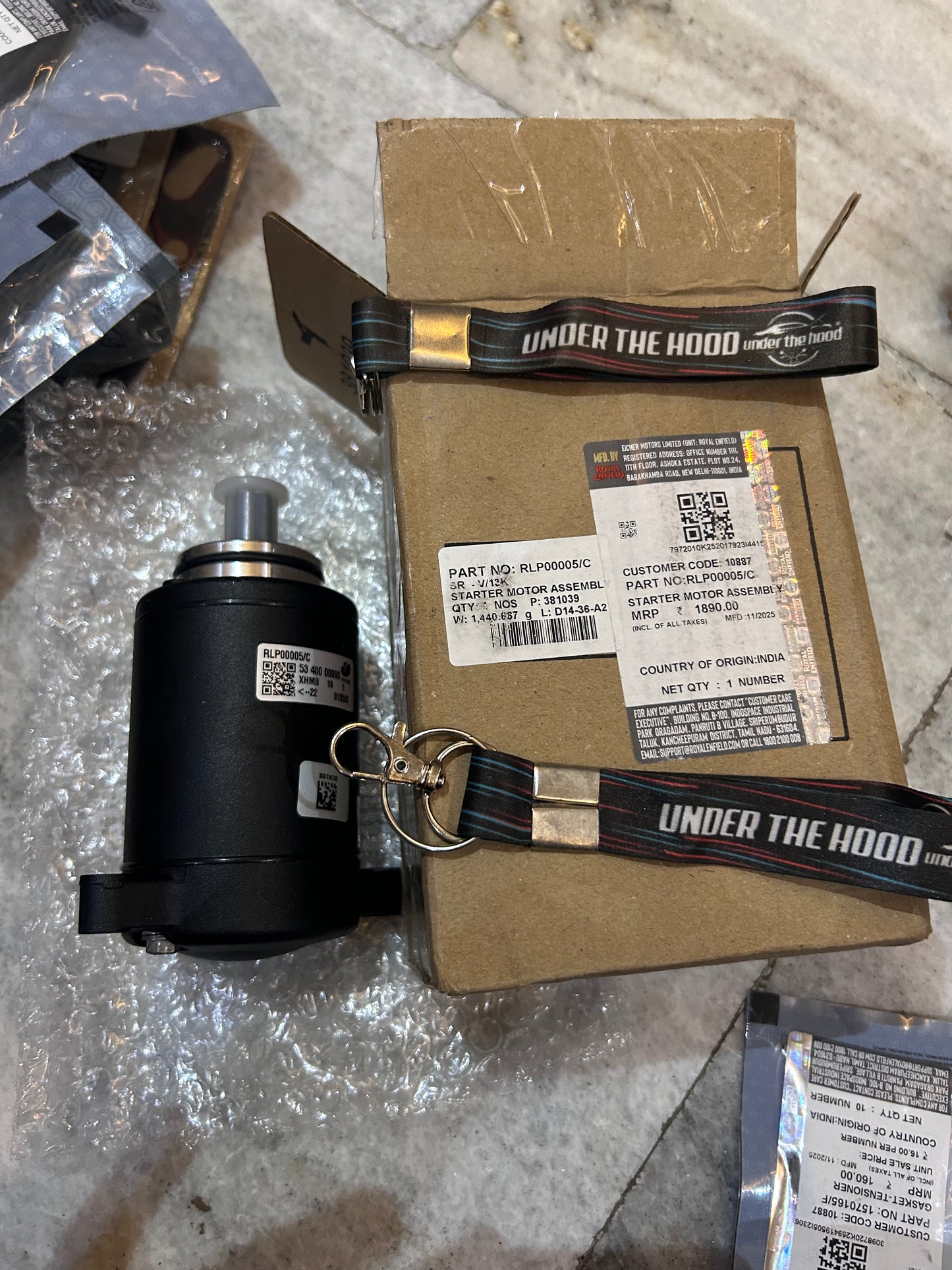 Royal Enfield Starter Motor Assembly – RLP00005/C – Genuine OEM for Classic Reborn 350, Meteor 350, Hunter 350, Bullet 350 (J-Series)