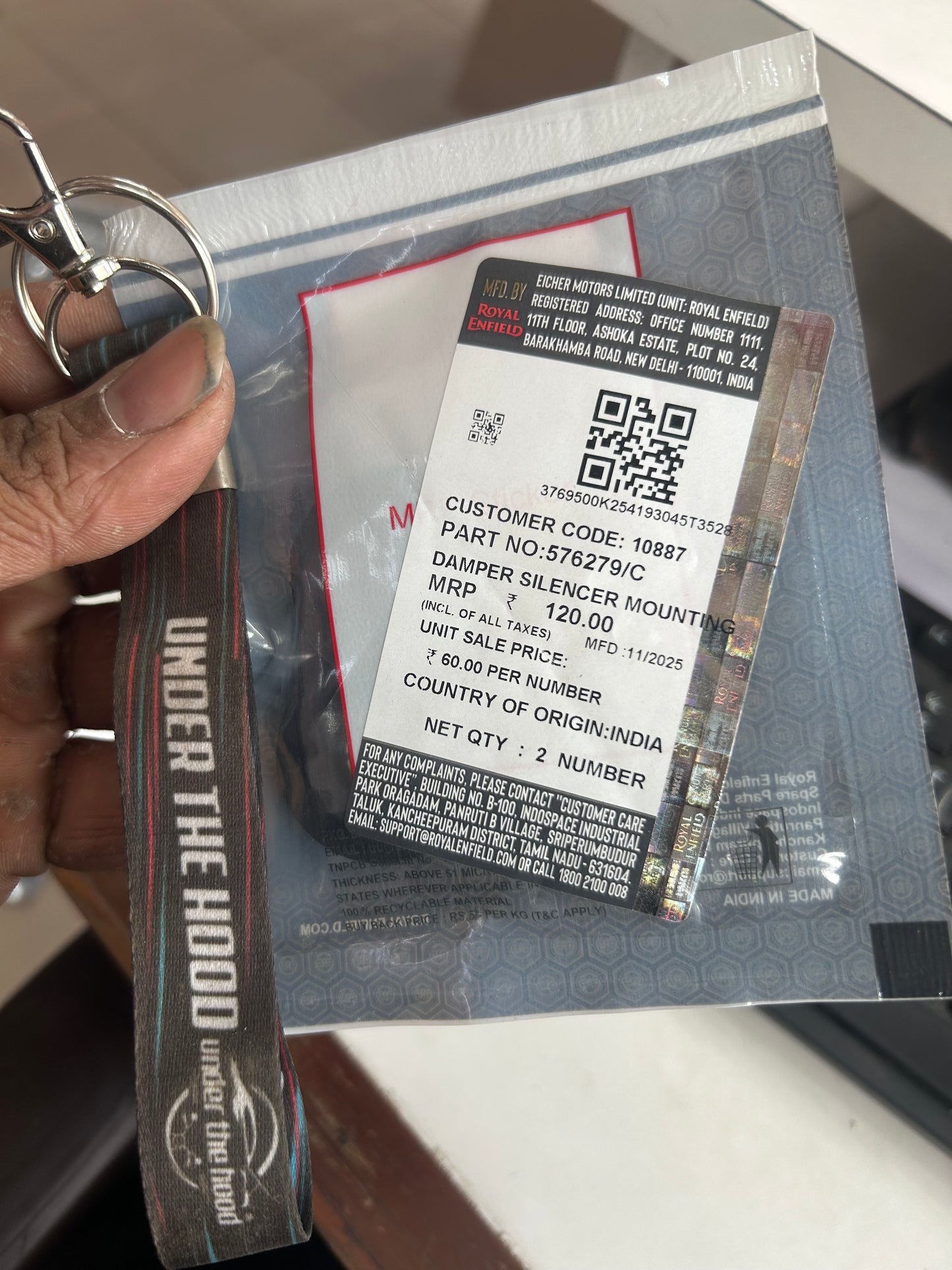 Royal Enfield 576279/C – Damper Silencer Mounting (Rubber Exhaust Silent Block) for Interceptor 650 & Continental GT 650