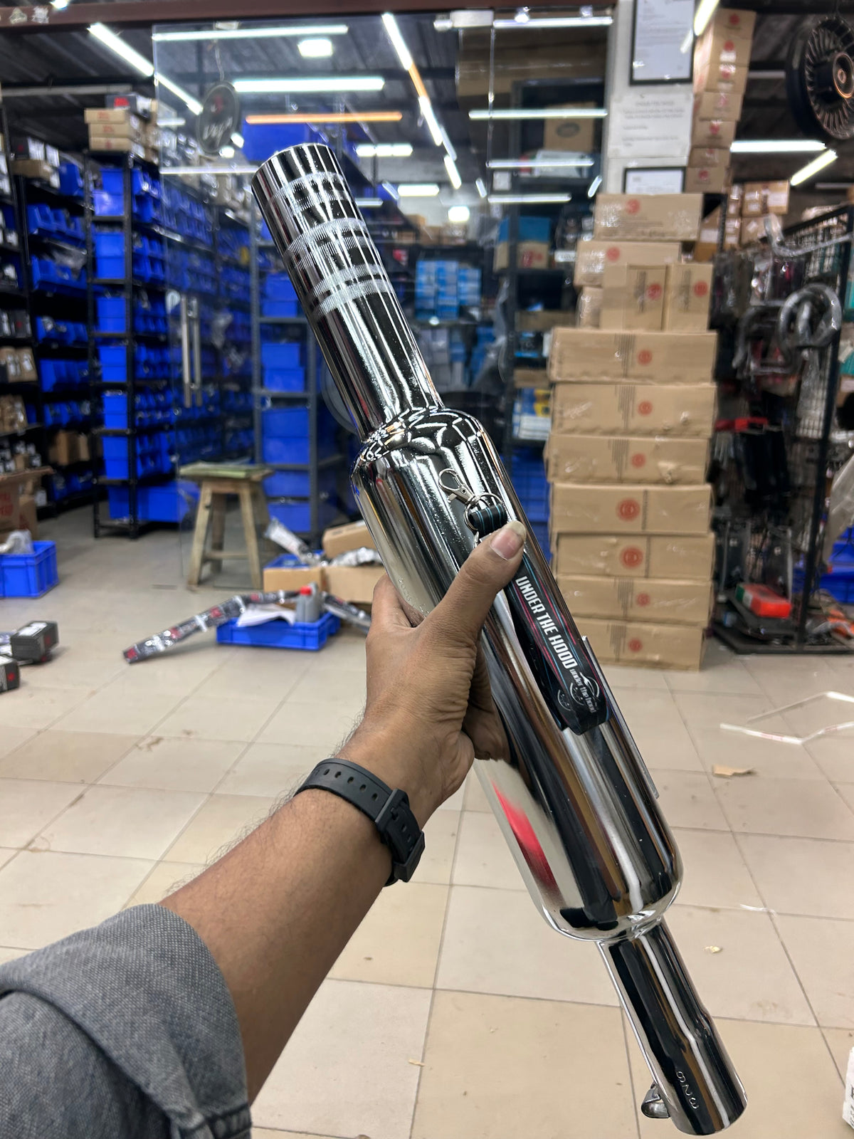 SILMAN Short Punjab Big Mouth 57mm Chrome Silencer LSM4-A – Royal Enfield Classic 350 Reborn, Meteor 350 & Bullet 350 / Battalion J-Series