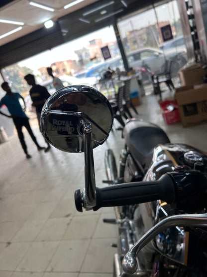 Royal Enfield Replica Bar End Mirror – Universal Fit for Classic, Interceptor, Meteor & More