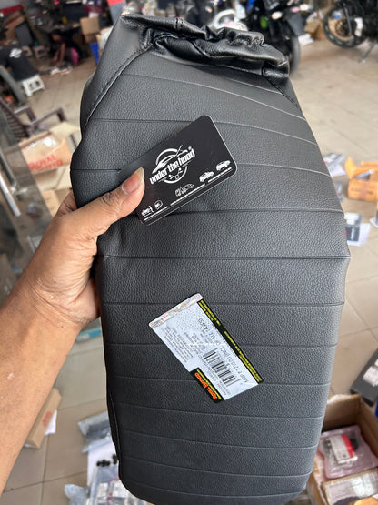 Royal Enfield Black Pleated Seat Cover KXA00123 — Genuine RE Dual Seat Cover for Bullet 350