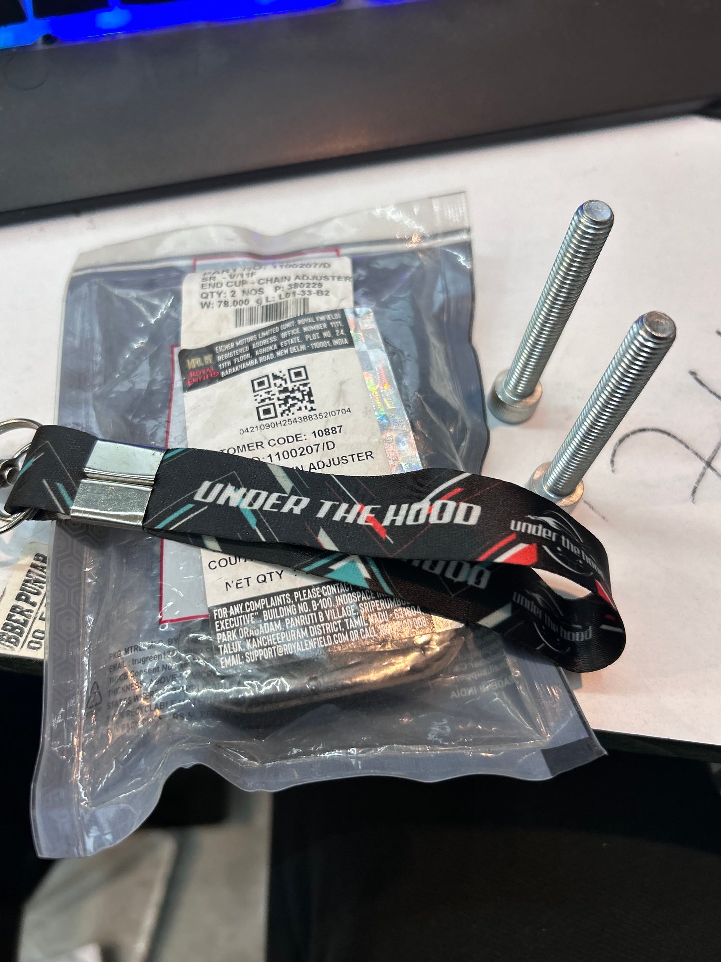 Royal Enfield 1100207/D - END CUP - CHAIN ADJUSTER For Meteor Hunter Reborn