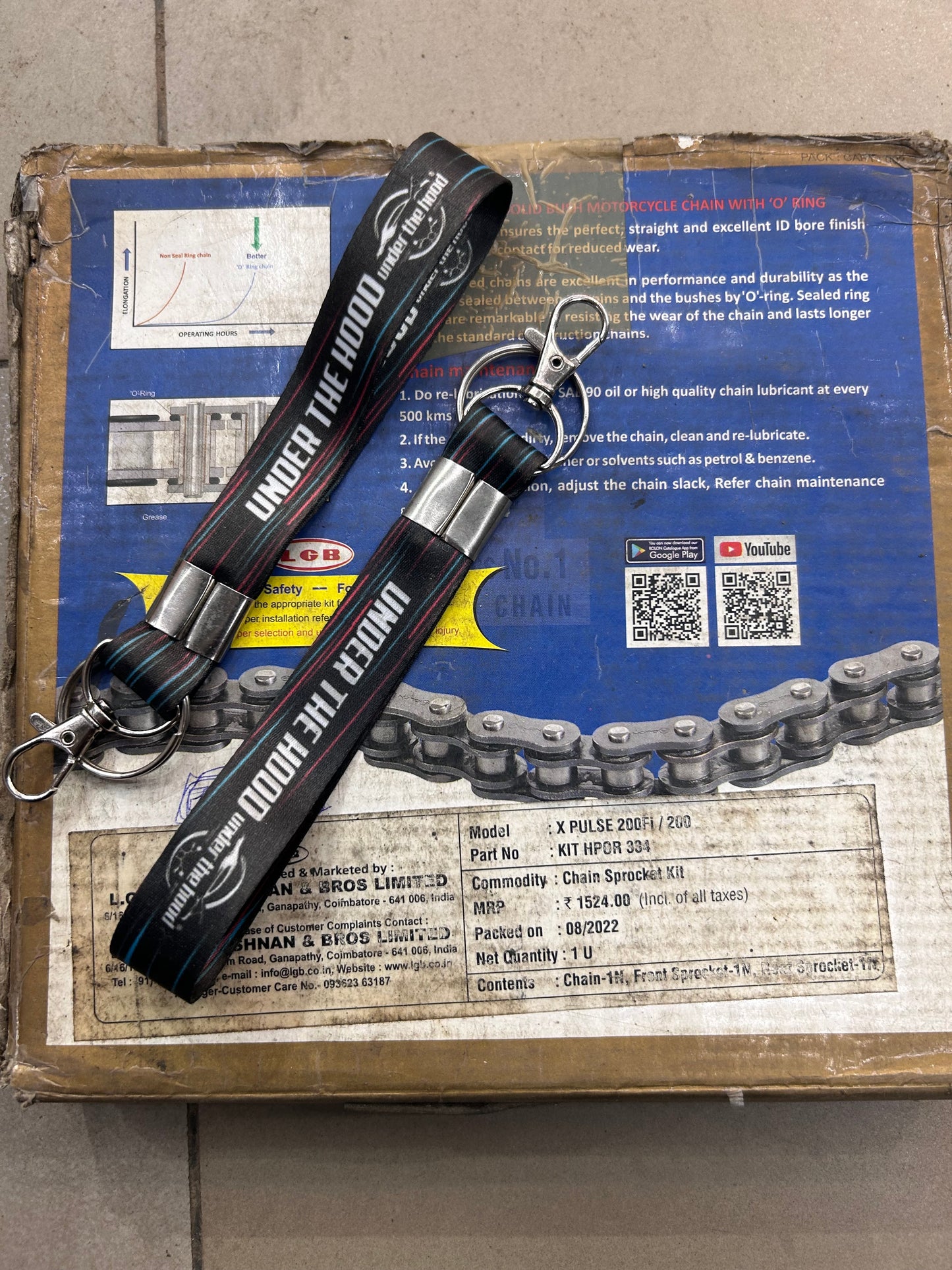 Rolon HPOR 334 Chain & Sprocket Kit for Hero Xpulse 200 / 200Fi (BS4 & BS6 2V, 13T–38T, 520 O-Ring)