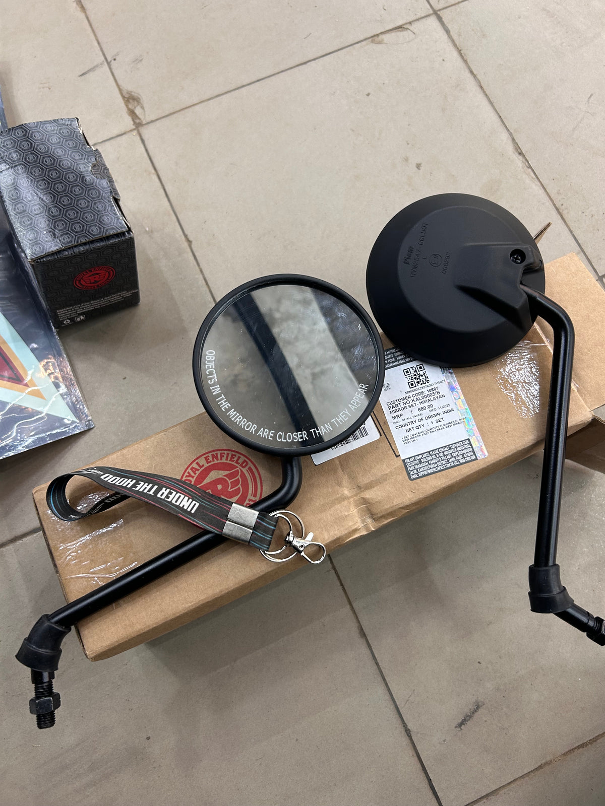 Royal Enfield KAL00005/B – Mirror Set for Himalayan 411 (Genuine LH + RH Pair)