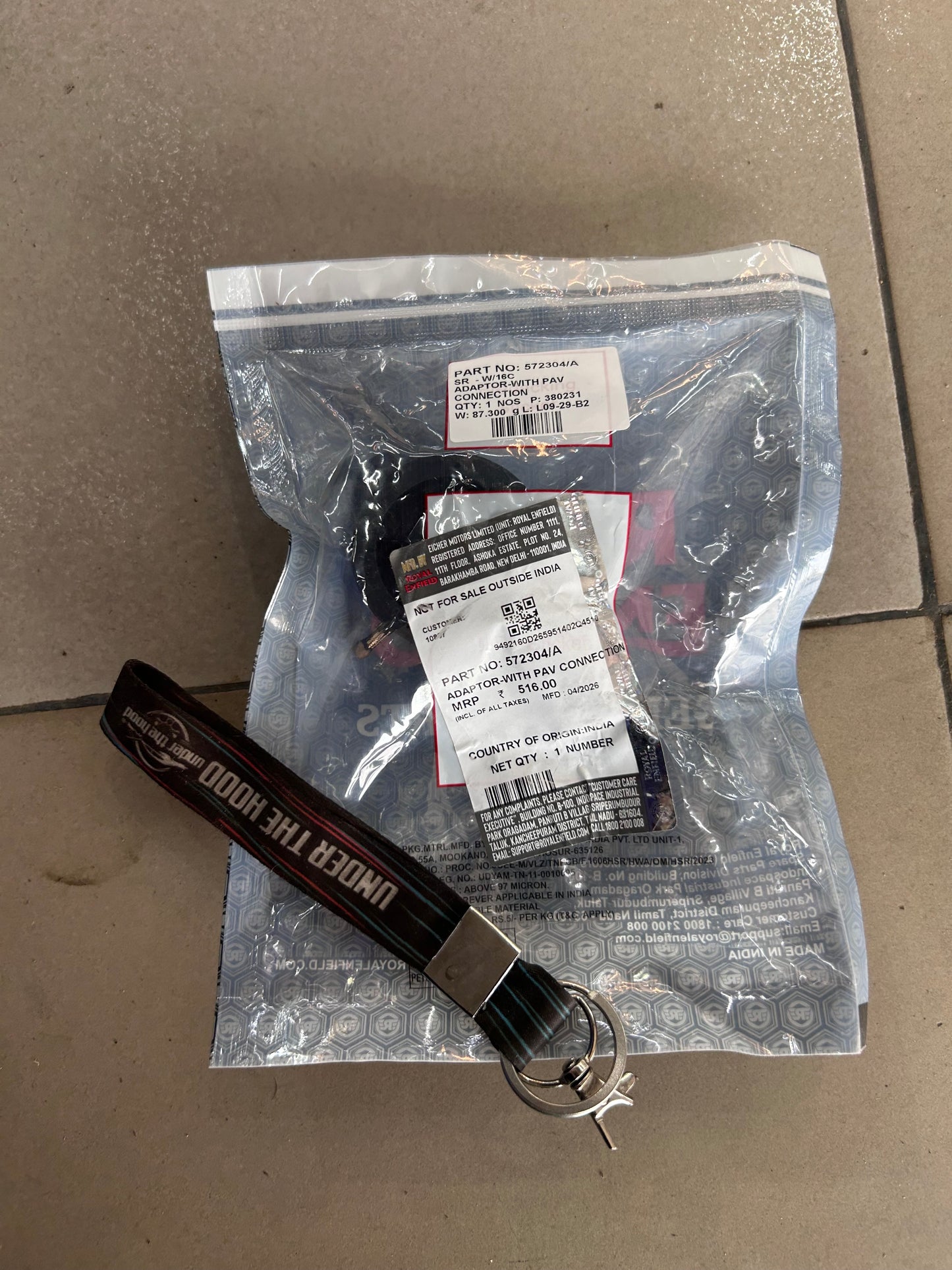 Royal Enfield Adaptor with PAV Connection for Classic 500 EFI / Bullet 500 EFI – 572304/A