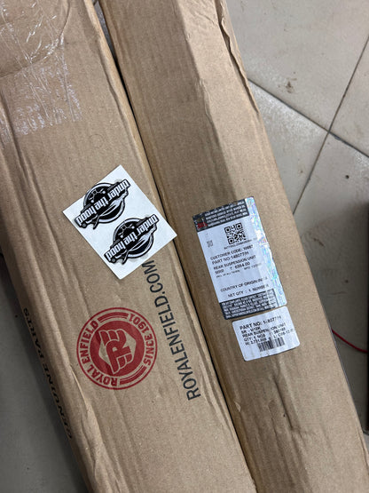 Royal Enfield Rear Suspension Unit – 148077/F | OEM Rear Shock Absorber for Interceptor 650 & Continental GT 650 (2019–2022)