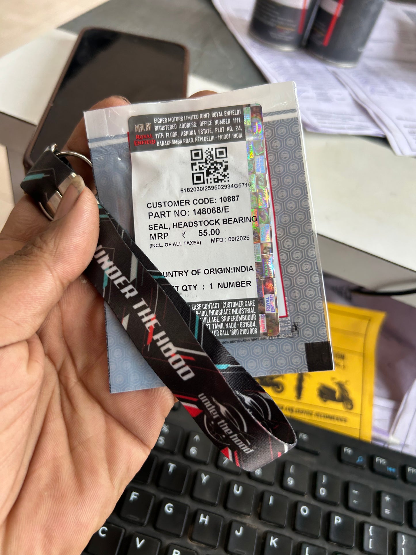 Royal Enfield Headstock Bearing Seal 148068/E – OEM for Himalayan, Scram 411, INT 650, GT 650