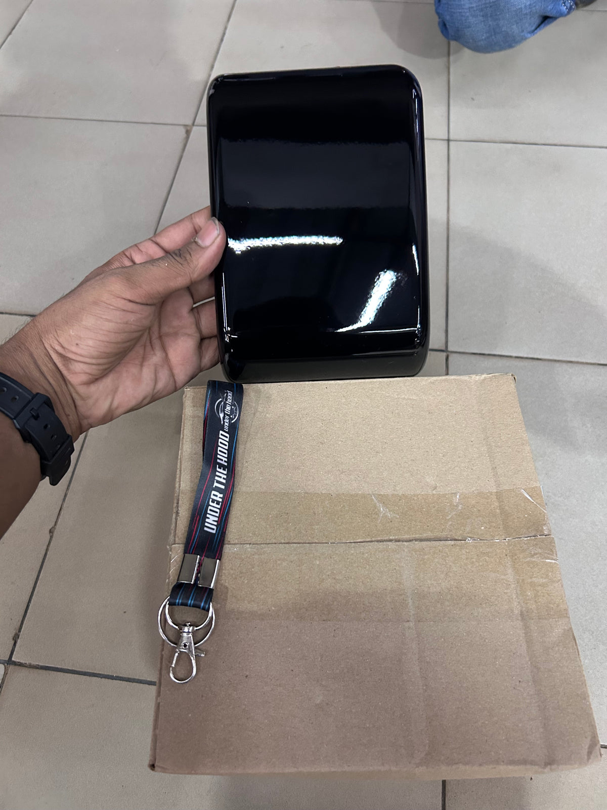 Royal Enfield Bullet 350 J-Series LH Gloss Black Rectangular Side Box RAV00757/A