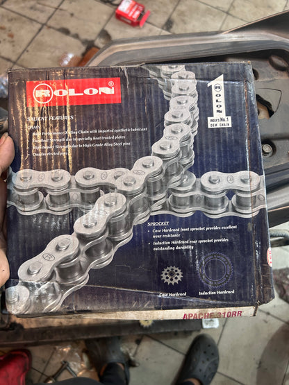 Rolon NXR 264 Chain & Sprocket Kit for TVS Apache RR 310 (R520 X-Ring, 112-Link, 17T/42T)