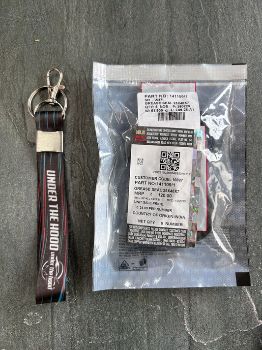 Royal Enfield 141109/1 – Rear Hub Grease Seal 25×40×7 for Classic 350, Classic 500, Bullet 350/500, Electra, Thunderbird & Continental GT 535 – Genuine OEM