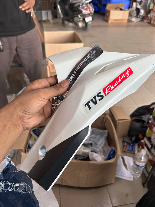 TVS Genuine Apache RTR 180 Race Edition Right Engine Guard Pearl White N92227602FD