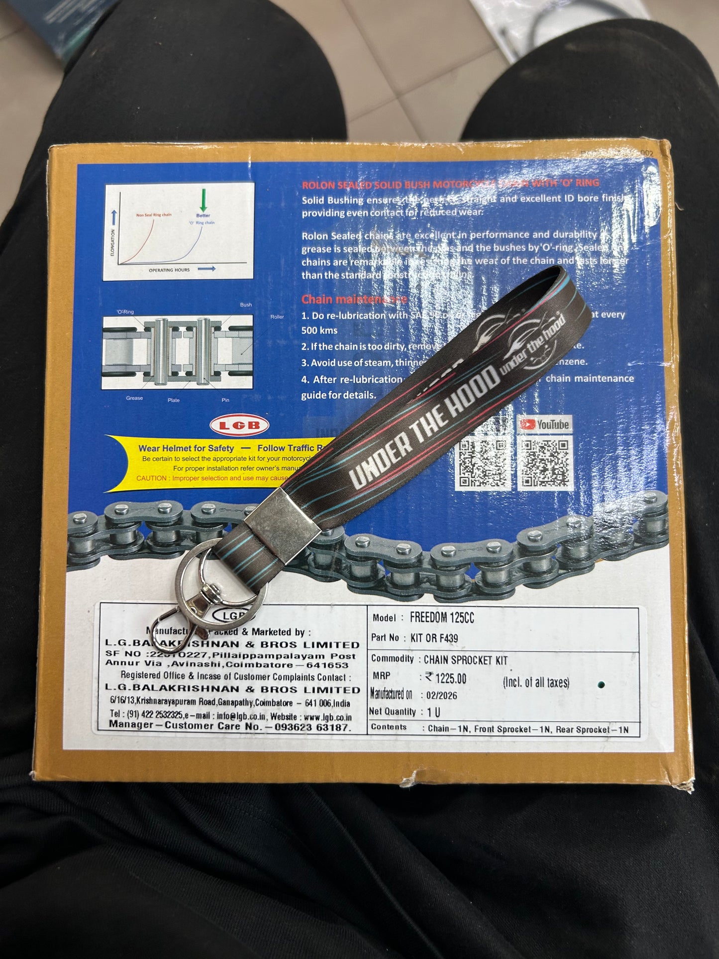 Rolon OR F439 Chain Sprocket Kit for Bajaj Freedom 125